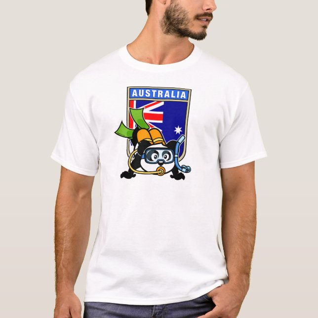 Australien Scuba Diving Panda T-Shirt (Vorderseite)