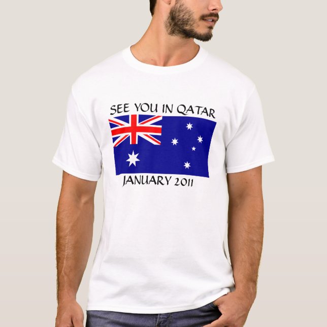 Australien "SEE DICH IN QATAR, JANUAR 2011" T-Shirt (Vorderseite)