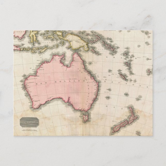 Australien & Südwestpazifik Postkarte (Vorderseite)