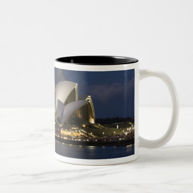 Australien, Sydney. Opernhaus nachts an Zweifarbige Tasse (Rechts)