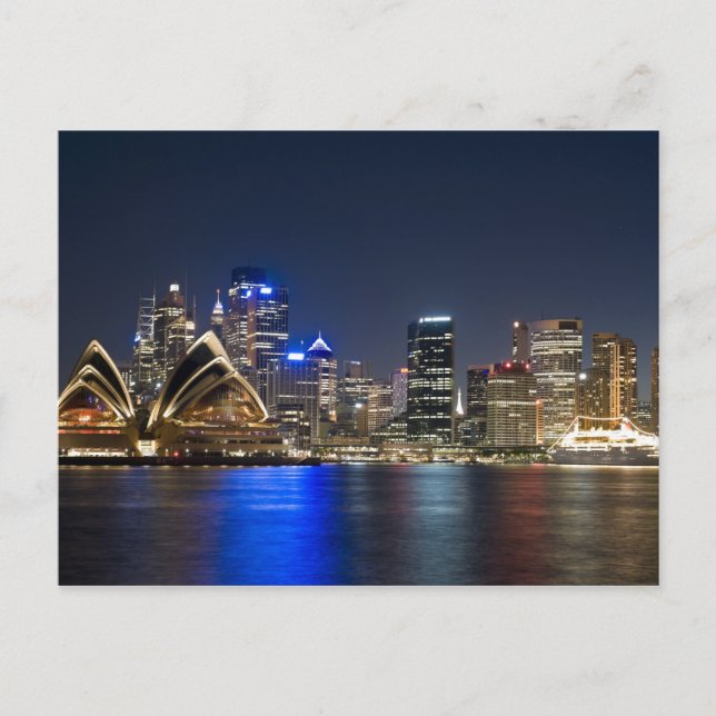 Australien, Sydney. Skyline mit Opernhaus gesehen Postkarte (Vorderseite)