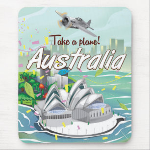 Australien Sydney Vintage Reiseplakat Mousepad
