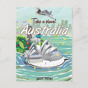 Australien Sydney Vintage-Reiseposter Postkarte