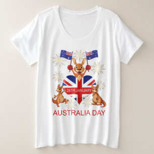 AUSTRALIEN-TAG am 26. Januar, KÄNGURUS, FRAUEN Große Größe T-Shirt