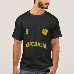 Australien Team Sports Number 9 Soccer Australian T-Shirt