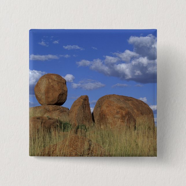 Australien, Teufelsbrocken. Spherischer Sandstein Button (Vorderseite)