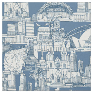 Australien toile de jouy kobaltblauer Denim Stoff