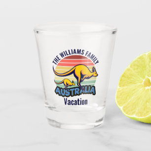 Australien Trip Niedlich Kangaroo Sunset Custom Schnapsglas