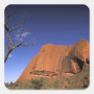 Australien, Uluru Kata Tjuta Nationalpark, Uluru Quadratischer Aufkleber