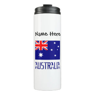 Australien und australische Flagge Personalisiert  Thermosbecher