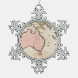 Australien und der Südwestpazifik Schneeflocken Zinn-Ornament