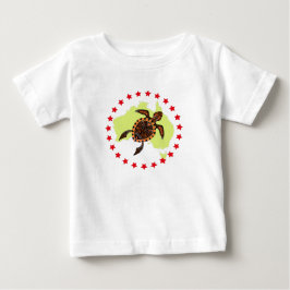 Australien und Meeresschildkröten im Sternenkreis Baby T-shirt