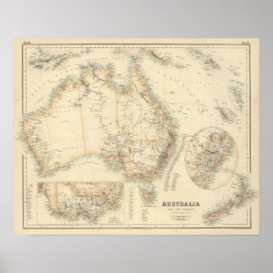 Australien und Neuseeland Poster