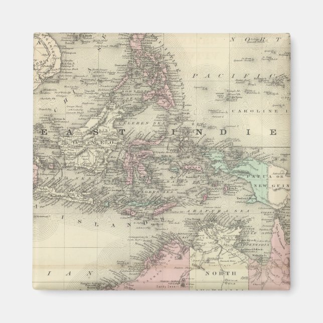 Australien und Ost-Indien Magnet (Vorne)