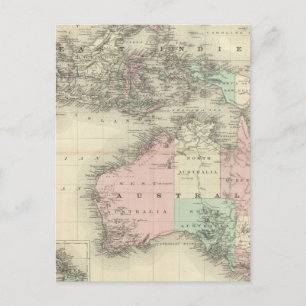 Australien und Ost-Indien Postkarte