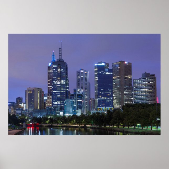 Australien, Victoria, Melbourne, Skyline entlang Poster (Vorne)