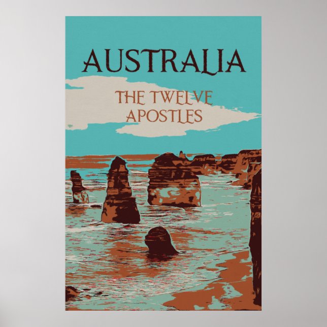 Australien, Victoria, Zwölf Apostelküste Poster (Vorne)