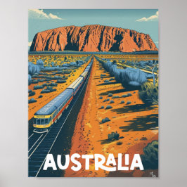 Australien Vintag Berühmter Reiseort Poster
