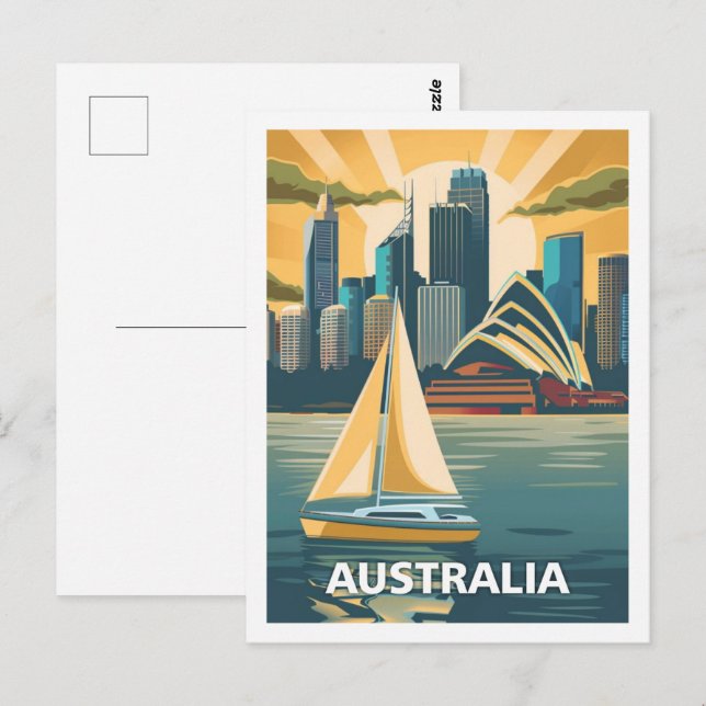 Australien Vintag Berühmter Reiseort Postkarte (Vorne/Hinten)