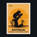 Australien Vintag Koala Bear Travel Postkarte<br><div class="desc">Jeder würde Liebe,  diese Vintage australische Reise-Postkarte zu erhalten! Es ist eine Retro-Tourismus-Werbung mit einem Koala-Bären in Australien!</div>