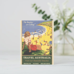 Australien Vintage Poster Postkarte