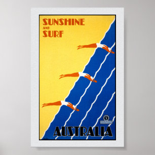 Australien Vintage Poster Restauriert