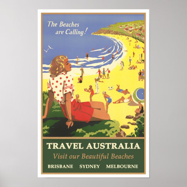 Australien Vintage Reise Poster (Vorne)