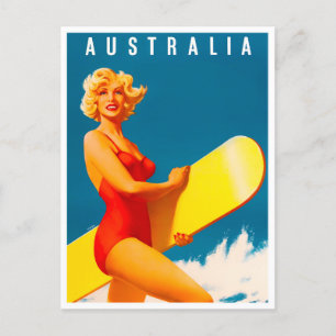 Australien Vintage-Reise Postkarte