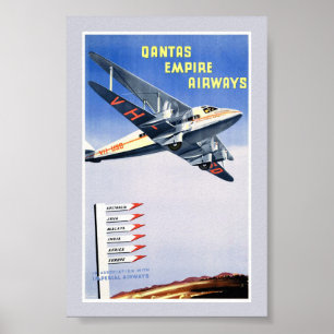 Australien Vintage-Reiseplakat Restauriert Poster