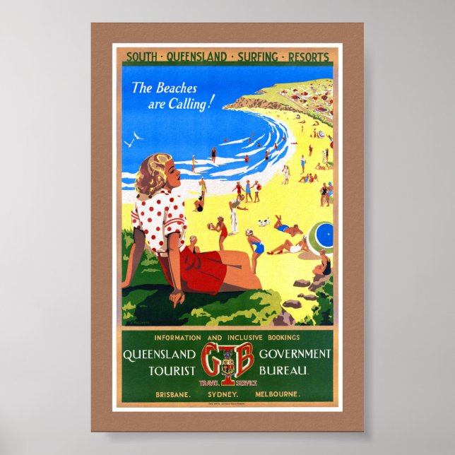 Australien Vintage-Reiseposter Restauriert Poster (Vorne)