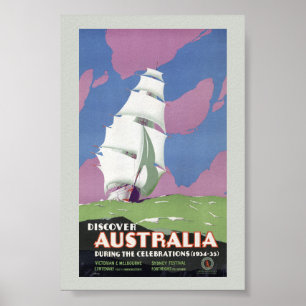 Australien Vintage-Reiseposter Restauriert Poster