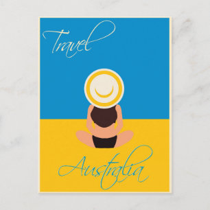 Australien Vintage Strand Reiseplakat Postkarte