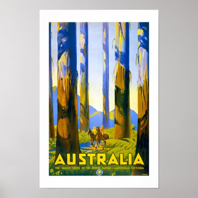 Australien Vintage Travel Poster (Vorne)
