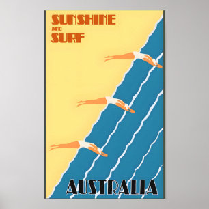 Australien Vintage Travel Poster