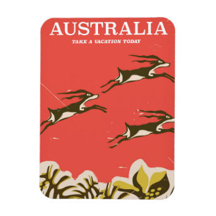 Australien Vintager Urlaubstext Magnet
