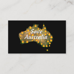 Australien vom Bushfire Desaster gerettet Visitenkarte