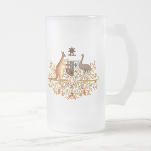 Australien-Wappen Mattglas Bierglas