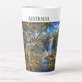 Australien-Wildlife- & Wasserfall-Panorama-Keramik Milchtasse