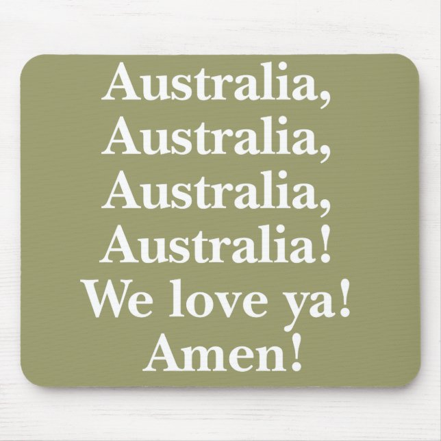 Australien wir Liebe Sie Mousepad (Vorne)