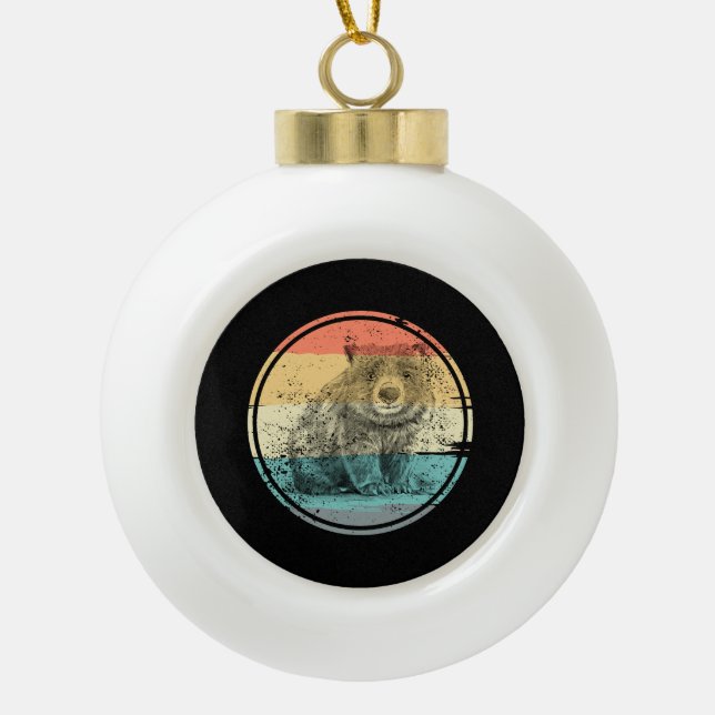 Australien Wombat Keramik Kugel-Ornament (Vorderseite)