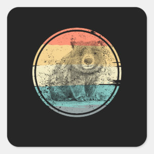 Australien Wombat Quadratischer Aufkleber
