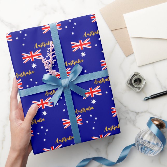 Australien Wrapping Paper, Aussie, australische Fl Geschenkpapier (Schenken)