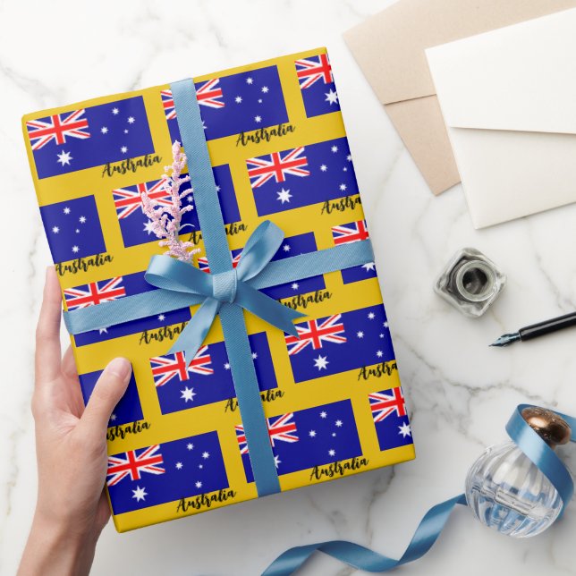 Australien Wrapping Paper, australischer Flaggenpa Geschenkpapier (Schenken)