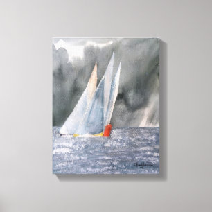 AUSTRALIEN-YACHT-RENNEN-AQUARELL LEINWANDDRUCK