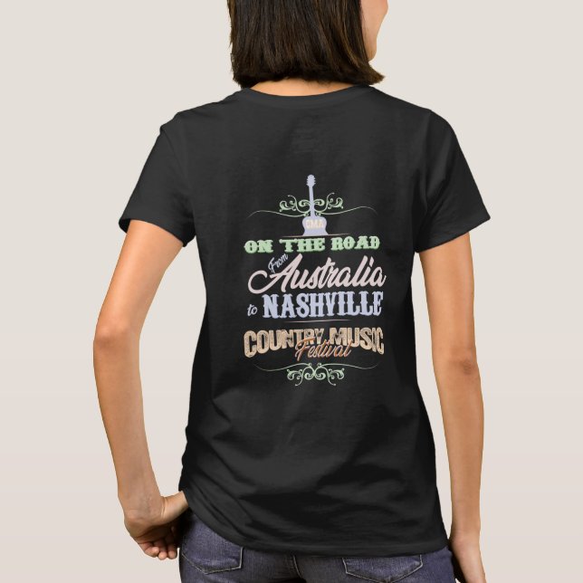 Australien zu den Nashville-Musikfest-Shirts T-Shirt (Rückseite)