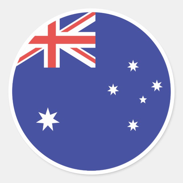 Australienflagge Runder Aufkleber (Vorderseite)