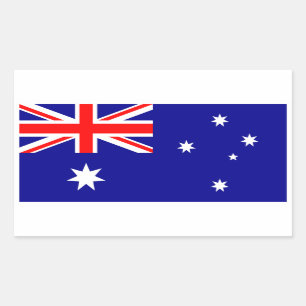 Australienische Flagge Rechteckkleber Rechteckiger Aufkleber