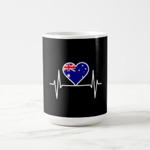 Australienisches Flaggen-Heartbeat Kaffeetasse