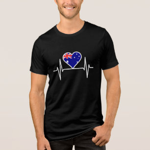 Australienisches Flaggen-Heartbeat Tri-Blend Shirt