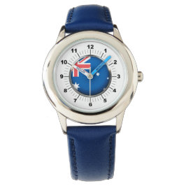 Australiens Flaggenanpassbare blaue Nummer von Kid Armbanduhr